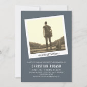 卒業コンテンポラリー前の写真をテーマにした 招待状 (正面)