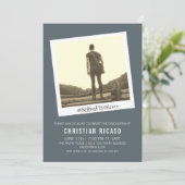 卒業コンテンポラリー前の写真をテーマにした 招待状 (スタンド正面)