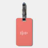 卒業コーラルピンク金ゴールド旅行アドベンチャー ラゲッジタグ (裏面縦)