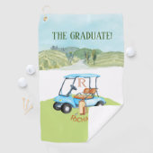 卒業ゴルフテーマ名前をカスタムするモノグラムクラブ ゴルフタオル (インサイチュ)