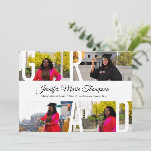 卒業サンキューカード(写真あり) サンキューカード (スタンド正面)