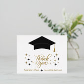 卒業サンキューカード 箔招待状ポストカード (立ち正面)