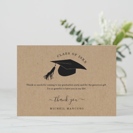 卒業サンキューカード – 高校または大学 サンキューカード (スタンド正面)