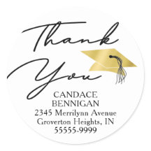 卒業サンキュースクリプト金ゴールドキャップ差出人住所