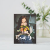 卒業サンキュータイポグラフィ写真 ポストカード (スタンド正面)