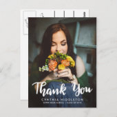 卒業サンキュータイポグラフィ写真 ポストカード (正面/裏面)