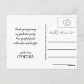 卒業サンキュータイポグラフィ写真 ポストカード (裏面)