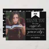 卒業サンキューフォトカード矢印の背景 サンキューカード (正面/裏面)