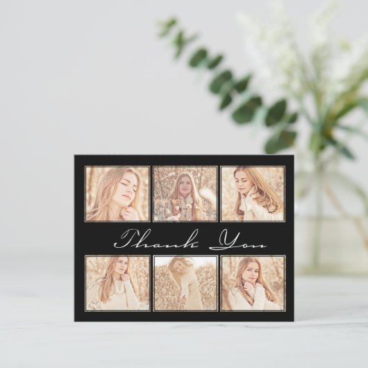 卒業サンキューフォトフレームはがき ポストカード (スタンド正面)