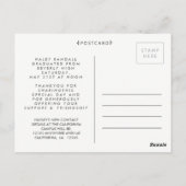 卒業サンキューフォトフレームはがき ポストカード (裏面)