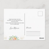 卒業サンキューフォトポストカードフローラ金ゴールド ポストカード (裏面)