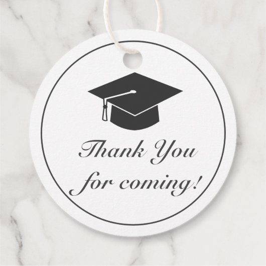 卒業サンキューミニマルモダンリストホワイトブラック フェイバータグ (裏面)