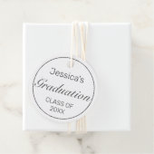 卒業サンキューミニマルモダンリストホワイトブラック フェイバータグ (インサイチュ)