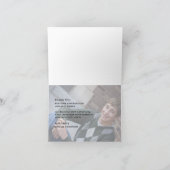 卒業サンキューモダン2枚の写真タイポグラフィ サンキューカード (内部)