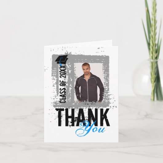 卒業サンキュー空白のカードの写真の追加 サンキューカード (正面)