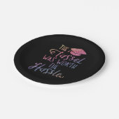 卒業シガーリーックスタイリッシュレインボーグリッター ペーパープレート (アングル)