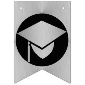 卒業シックなシルバーあなたのクラスを作成 バンティングフラッグ (第1の旗)