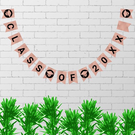 卒業シックなバラ金ゴールドクラスを作成 バンティングフラッグ