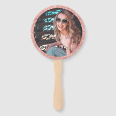 卒業シックバラ金ゴールドピンク大学院写真 ハンドファン (裏面)