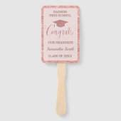 卒業シックバラ金ゴールドピンク大学院写真 ハンドファン (正面)