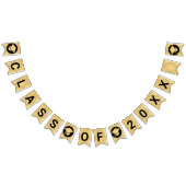 卒業シック金ゴールドあなたのクラスを作成 バンティングフラッグ (全)