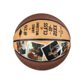 卒業シニア名前をカスタムする、ナンバー&4写真 ミニバスケットボール (正面)