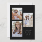 卒業シニア・クラスの写真発表カード セーブザデート (裏面)