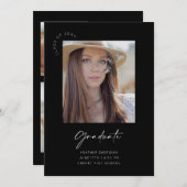 卒業シニア・クラスの写真発表カード セーブザデート (正面/裏面)