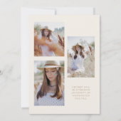 卒業シニア・クラスの写真発表カード セーブザデート (裏面)