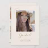 卒業シニア・クラスの写真発表カード セーブザデート (正面/裏面)