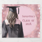 卒業シャンパンラパーソナライズされたベル スパークリングワインラベル (シングルラベル)