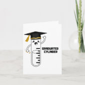 卒業シリンダー 科学 折りたたみグリーティングカード カード (正面)