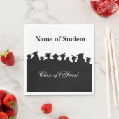 卒業シルエットまたは懇親会カスタムナプキンス スタンダードランチョンナプキン (インサイチュ)