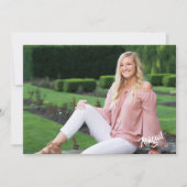 卒業シルバーグリッター紙吹雪ブラック 招待状 (裏面)