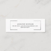 卒業シルバーネームエレガントカード スキニー名刺 (裏面)