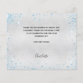 卒業シルバーブルーの写真サンキューカード (裏面)