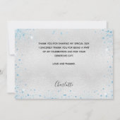 卒業シルバーブルーの写真 サンキューカード (裏面)