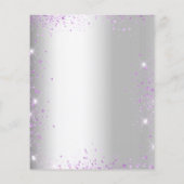 卒業シルバーラベンダーの予算案の招待状 チラシ (裏面)