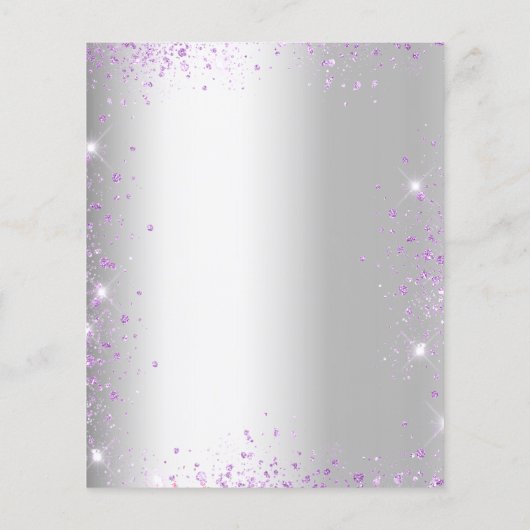 卒業シルバーラベンダーの予算案の招待状 チラシ (裏面)