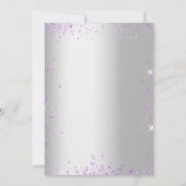 卒業シルバーラベンダーユーカリ高級 招待状 (裏面)