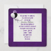 卒業シルバーローレルオンパープル 招待状 (裏面)