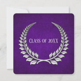 卒業シルバーローレルオンパープル 招待状