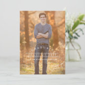 卒業シンプルの招待 | 2017年クラス 招待状 (スタンド正面)