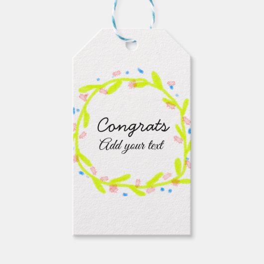 卒業シンプルミニマルおめでとうございます ギフトタグ (正面)