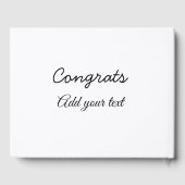 卒業シンプルミニマルおめでとうございます ゲストブック (裏面)