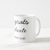卒業シンプルミニマルおめでとうございます コーヒーマグカップ (正面右)