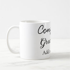 卒業シンプルミニマルおめでとうございます コーヒーマグカップ