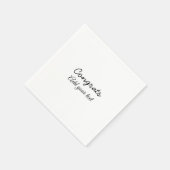 卒業シンプルミニマルおめでとうございます スタンダードカクテルナプキン (角)