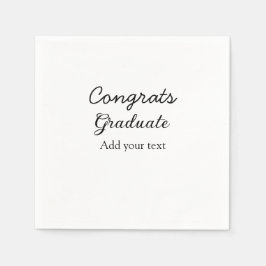 卒業シンプルミニマルおめでとうございます スタンダードカクテルナプキン