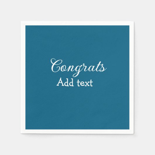 卒業シンプルミニマルおめでとうございます スタンダードカクテルナプキン (正面)